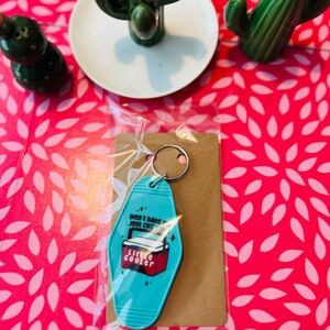 Blue Keychain with Fun Quote